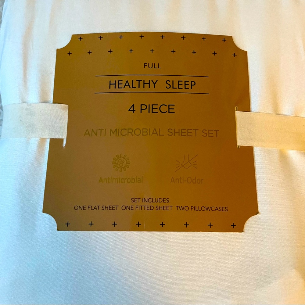 Spirit Linen Home Full Size Anti Microbial Sheet set in White